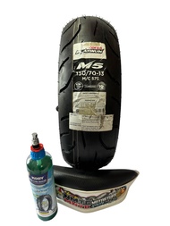 CORSA PLATINUM M5 130/70/13 TUBELESS TIRE WITH SEALANT AND TIRE VALVE