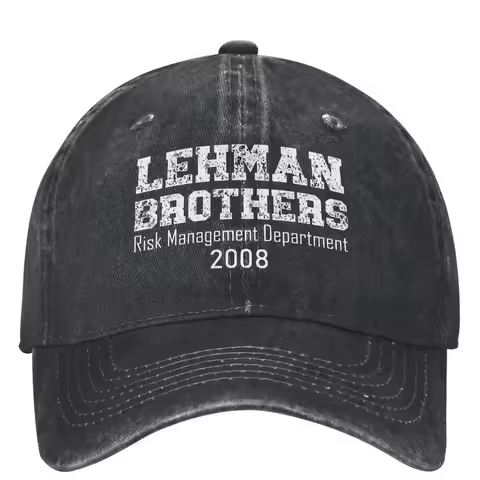Lehman Brothers Casual Baseball Cap Spring Risk Management Department 2008 Trucker Hat Sun Visor Out