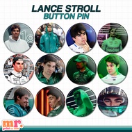 LANCE STROLL BUTTON PIN FORMULA ONE DRIVER F1 BUTTON PIN BADGE 1.25"