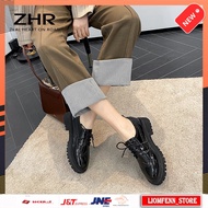 Imported Women's Oxford Shoes 2021 Spring Oxford Shoes for Women Patent Leather Flats Platform Mocca