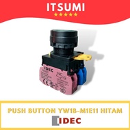 Push Button Tombol Idec YW1B-M1E11 YW1B M1E11 22mm Hitam 1NC 1NO