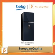 Beko  RDNT401I20DSHFSUBL ตู้เย็น 2 ประตู 13.2คิว พร้อมที่กดน้ำหน้าตู้ รุ่น RDNT401I20DSHFSUBL สี Ocean Blue