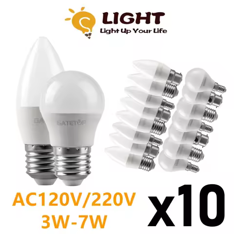 10PCS LED Bulbs Energy-efficient G45 C37 E14 E27 3W-7W AC230V AC110V 3000K/4000K/6000K Led Golf Bulb