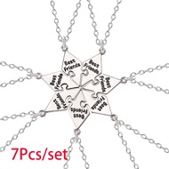 5 &6&7 Piece Best Friend Necklace For Women Bff Choker Stainless Steel Fashion Friendship Necklace F