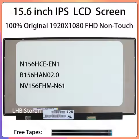 15.6" Laptop LCD Screen B156HAN02.0 NV156FHM-N61 N156HCE-EN1 Display Matrix Panel Replacement 1920x1