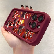 Movie Inside Out Cute Anger Casing for Samsung Galaxy S25 S24 S23 S22 S21 Ultra S20 FE Plus M54 Note