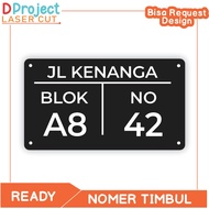 CUSTOM ACRYLIC HOUSE NUMBER 30x17 3D RAISED ACRYLIC HOUSE NUMBER/ - White