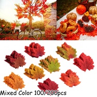 Maple Leaves Weddingear-resistance Multicolour Halloween 100/200Pcs 8*8cm
