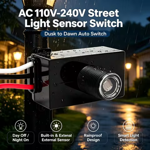AC 110V-240V Street Light Sensor Switch Photoelectric Sensor Switch Photocell Sensor Outdoor Lightin