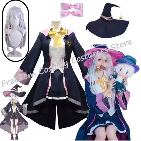 Anime Wandering Witch The Journey of Elaina Cosplay Costume Hat Wig Wandering Witch Outfit Halloween