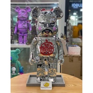[In Stock] Be@rbrick x ACU God of Wealth Silver version 1000% bearbrick 银财神