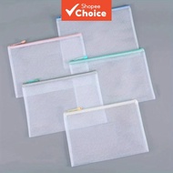 A4 Mesh Zipper Bag Set, 10-Piece Plastic Storage Pouch 5 Colors for Classroom Office Board Games  Se