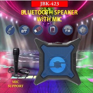 JBK-423 Bluetooth Wireless Speaker With Mic Karaoke LED lightweight