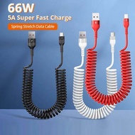 66W 5A Fast Charging Type C Data Cable USB 3A Micro Car Phone Charger for iPhone13 14 Pro Samsung Xi