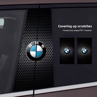 2Pcs Car B-pillar Sticker Door Center Pillar Anti-Scratch Decals For BMW Performance M E46 E60 E90 E