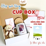 CupBox Gift Box, Custom Printed Ceramic Cups and Lovely Teddy Bears, Gifts for Friends and Lovers on