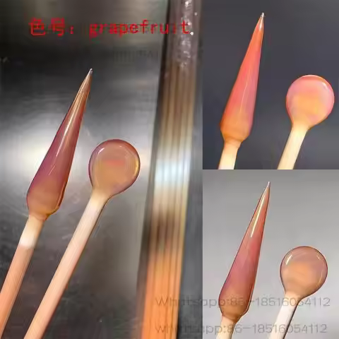 Pink Pomelo Color Rod Burnt Glass Color High Borosilicate Glass Rod Glass Raw Material Is Excellent