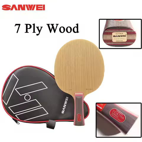 New SANWEI FEXTRA 7 Table Tennis Blade, 7 Ply Wood, Limba Ayous Wood, Professional Ping Pong Racket