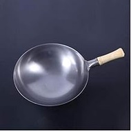 Quality Iron Wok Traditional Handmade Iron Wok Non-stick Pan Non-coating Gas Cooker Cookware 30/32/34cm,B,34cm nonstick (Color : A, Size : 34cm)