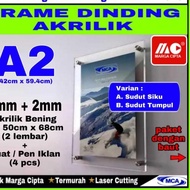 - A2 Acrylic Frame Acrylic Frame/ Wall Frame/ Marga Cipta/ Photo Frame/ Poster Frame/ - New!!