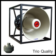 ปากลำโพงฮอร์น เสียงกลาง ขนาด 21 นิ้ว 1 ไส้ 4 ท้าย เกลียวทองเหลือง K.Power 1P 1กรวย ขาโครง กระจายเสีย