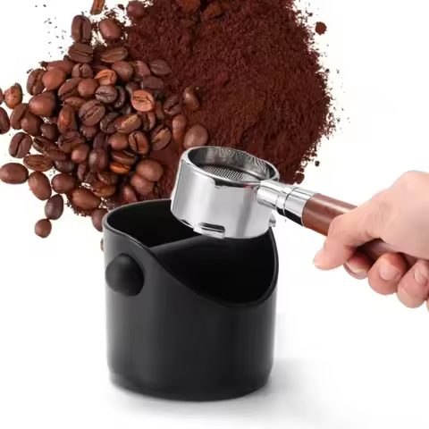 Coffee Knock Box, Shock-Absorbent Espresso Knock Box for Barista Coffee Grind, Anti-slip Espresso Du
