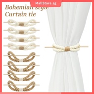 4 Pcs Hemp Rope Curtain Holdback No Drill Decorative Drapery Tieback for Home and Office Drapery SHO