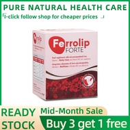 Ferrolip FORTE Iron Supplement | Vitamin C B12 Folate | Lemon Flavor High Absorption