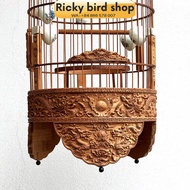 Bamboo Birdcage, Puteh bird cage - Dragon design