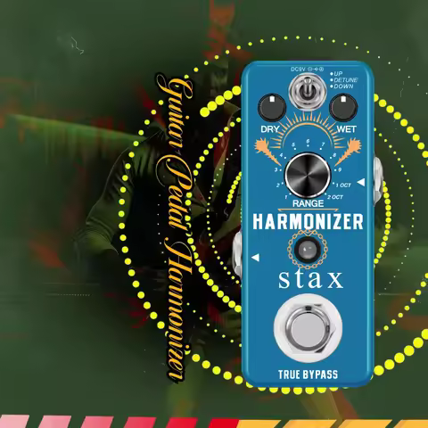 Stax Guitar Harmonizer Pedal Digital Effect Pedal Harmonic Harmony Pitch Shifter Detune True Bypass 