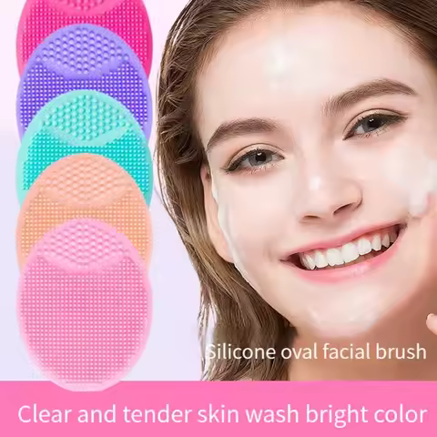 Silicone Face Wash Brush Clean Pores Baby Shampoo Brush Baby Bath Brush Soft Hair Round Shampoo Comb