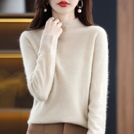 Clearance Special Offer Cashmere Sweater Women 100 Pure Cashmere Half High Loose Sweater All-Match W