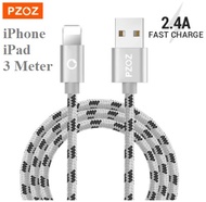 PZOZ USB Long Cable For iPhone 11 12 Pro Max Xs Xr X SE 8 7 6 Plus 6s 5s iPad Air Mini 4 Fast Charging Cable