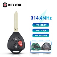 KEYYOU 3 Button Smart Remote Car Key Fob 314.4Mhz HYQ12BBY ID67 Chip For Toyota RAV4/Hilux/Camry Car