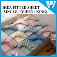 IKEA COTTON FITTED SHEET BEDSHEETS FOR SINGLE/QUEEN/KING MATTRESS BED / CADAR KATIL TILAM BERGETAH