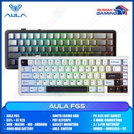 AULA F65 - 65% Compact - 3 Modes - Gaske Mount - RGB - PBT Keycap - South Face - Mechanical Keyboard