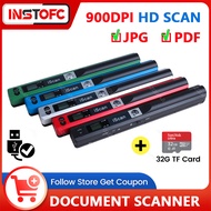 iScan Portable Scan with TF Card Handheld Mobile Document Mini Scanner 900DPI Type-c LCD Display for
