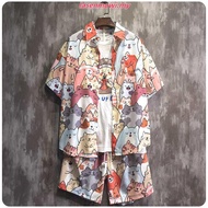 READY STOCK Men Hawaii Women Beach T-shirt Hawaii shirt men baju hawaii lelaki bunga pantai retro ba