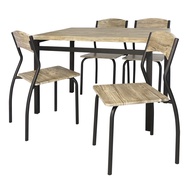 U-RO DECOR รุ่น SONOMA ชุดโต๊ะรับประทานอาหาร ( โต๊ะ 1 ตัว + เก้าอี้ 4 ตัว ) ยูโรเดคคอร์ ชุดโต๊ะกินข้