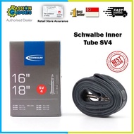 Schwalbe Inner Tube 16inch to 18 inch SV4 for Birdy/Brompton Pikes 3 Sixty Presta 40mm