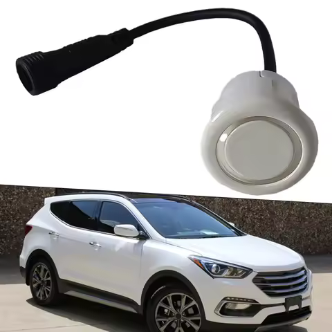 1PC18.5mm 0.14m Cable White Car Reverse Parking Sensor Sound Replacement Waterproof Reverse Parking 
