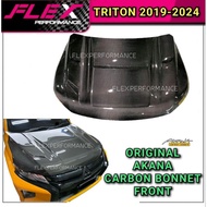 💯ORIGINAL AKANA MITSUBISHI TRITON 2019-2024 CARBON BONNET FRONT HOOK 4X4 DEPAN BONET