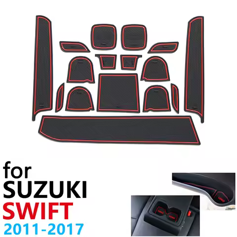 Anti-Slip Rubber Cup Cushion Door Groove Mat for Suzuki Swift Maruti DZire Sport ZC72S ZC82S ZC32S 2