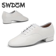 【Deal】 Swdzm Men's Dance Shoes For Man Adults Black Men Dancing Shoes Men's Latin Ballroom Dance Shoes Soft Size 38-44
