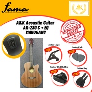 [FAMA]A&K AK-230 CE 40'' (MAHOGANY)CUTAWAY ACOUSTIC GUITAR WITH PICK UP