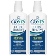 CloSYS Ultra Sensitive Mouthwash, Unflavored Alcohol Free, Dye Free, pH Balanced, Helps Soothe Entir