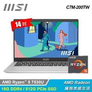 【MSI 微星】Modern 14 C7M-200TW 14吋 R5 商務筆電