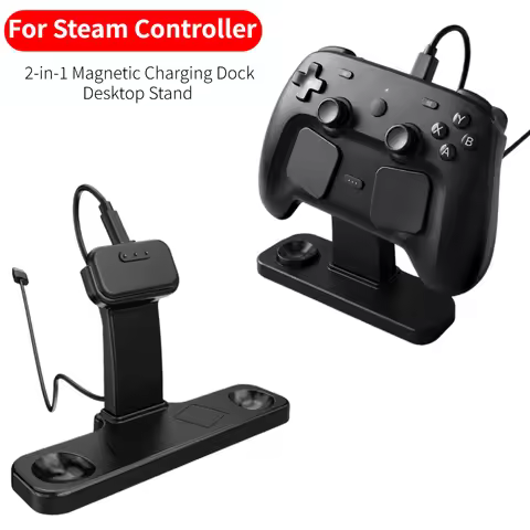 New Desktop Stand For Steam Controller Magnetic Charging Dock Anti-Slip Gamepad Holder For Steam Con