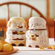 // BINGO Aunt Stella Handmade Biscuit Husband Wife Ceramic Jar Sealed Gift Box