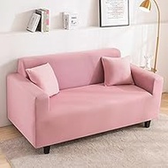 Elastic Sofa Cover 1 2 3 4 Seater for Living Room or Chaise Lounge Brushed Fabric Cute Pink Simple Style